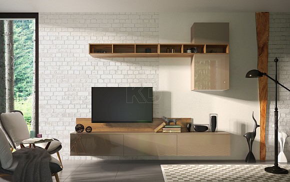 Бежевая гостиная мебель