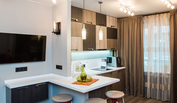 Коричневая кухня в Анапе