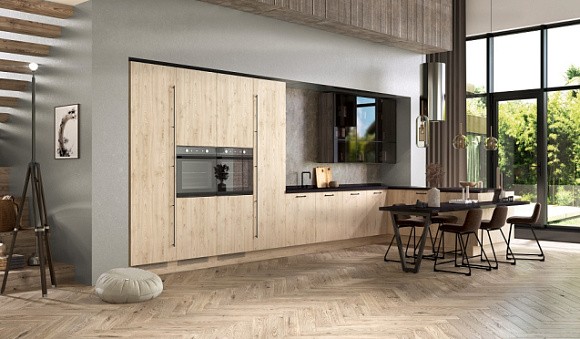 Бежевая кухня в Твери