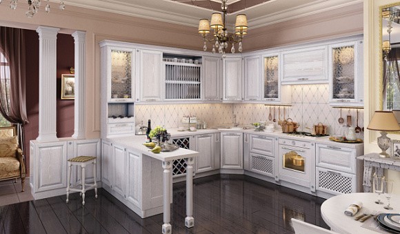 Белая кухня в Липецке