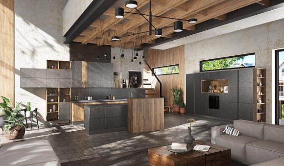 Коричневая кухня в Анапе