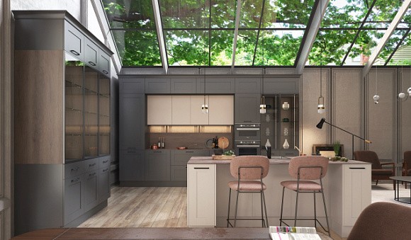 Коричневая кухня в Клину