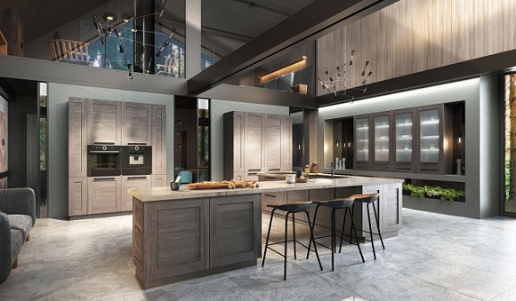 Коричневая кухня в Клину