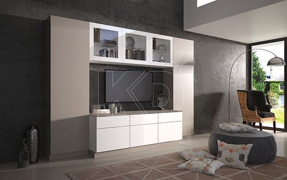 Бежевая гостиная мебель