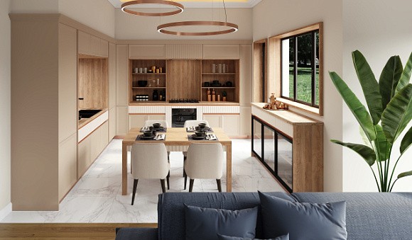 Светлая кухня в Воронеже